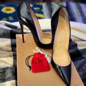 CHRISTIAN LOUBOUTIN 37/7B SO KATE POINTED red bottom heels BOX AND EXTRA TIPS